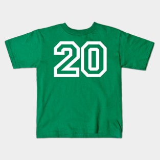 Sports Shirt #20 (white letter) Kids T-Shirt